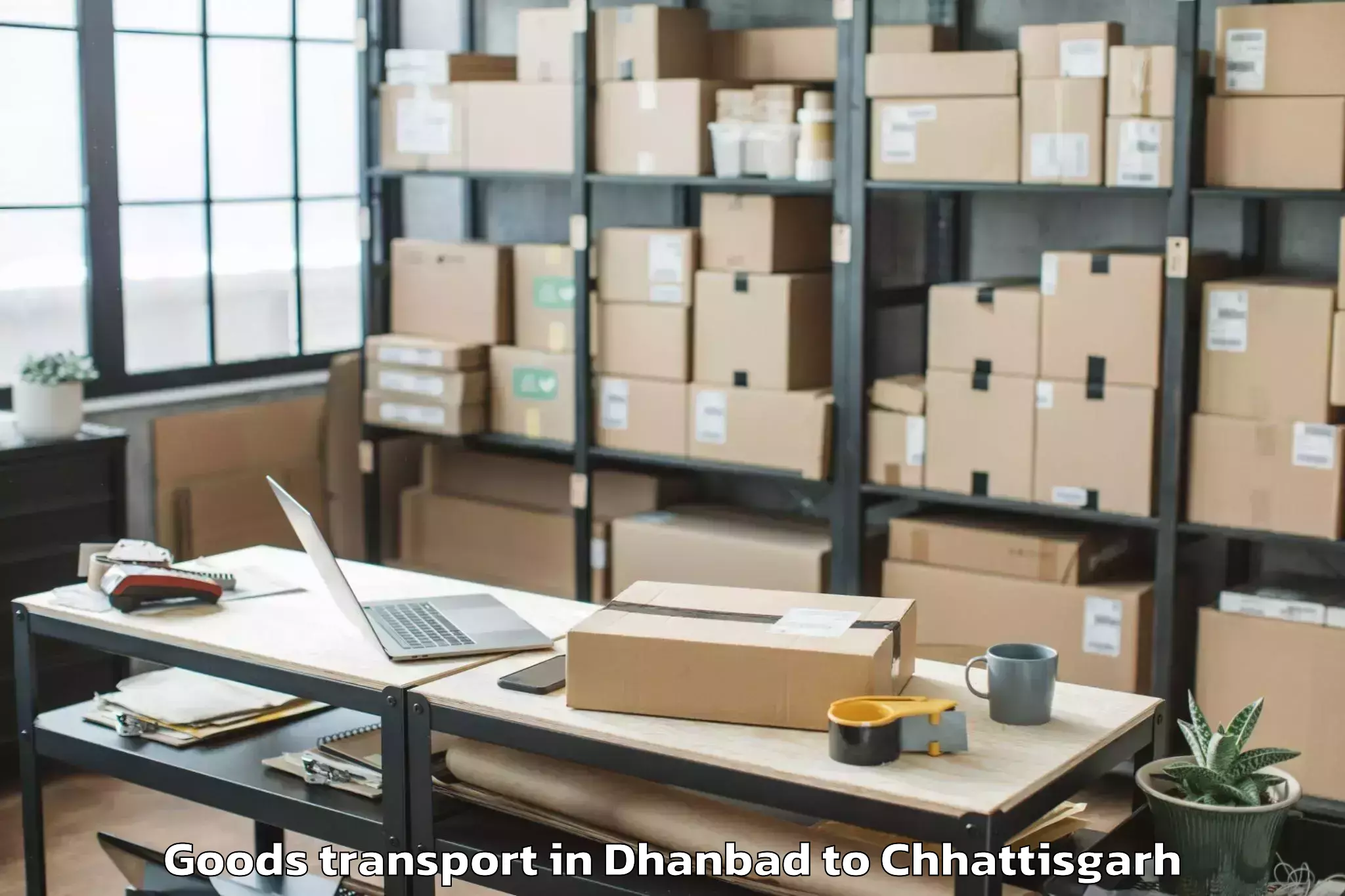 Efficient Dhanbad to Janjgir Goods Transport